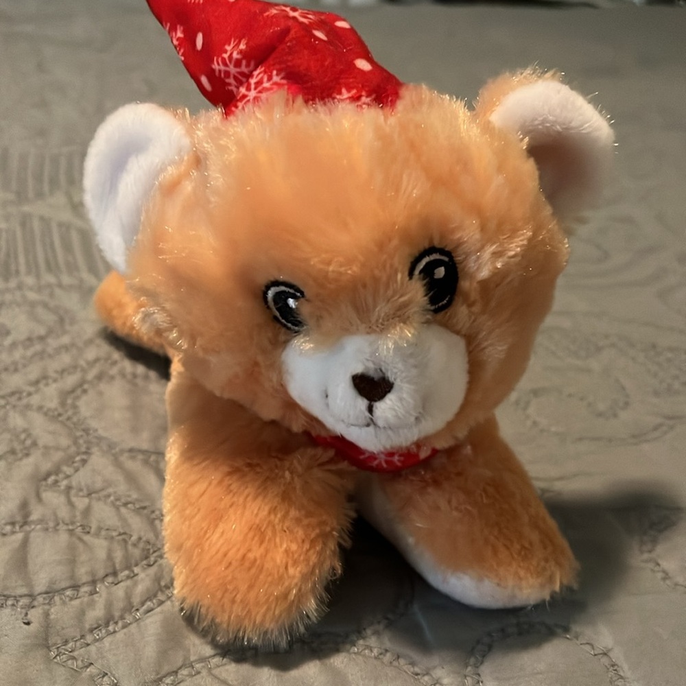 Greenbrier Orange Plush Christmas Cat